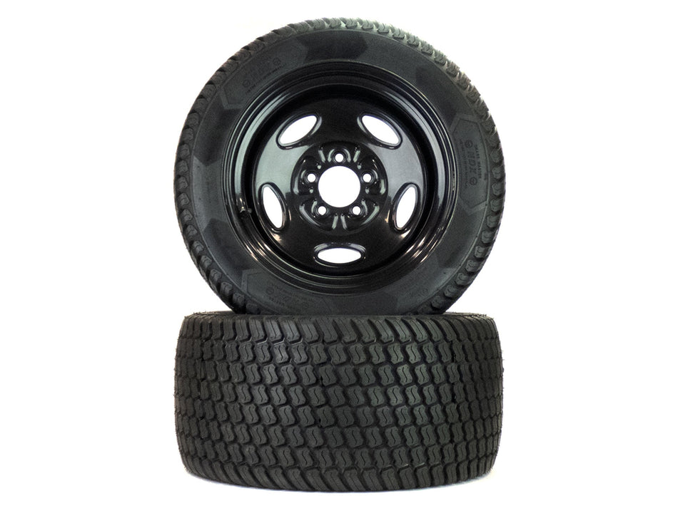 (2) Flat Free Turf Tire Assemblies 26x12.00-12 Compatible With Hustler Super Z Hyperdrive 60" 607647 603928