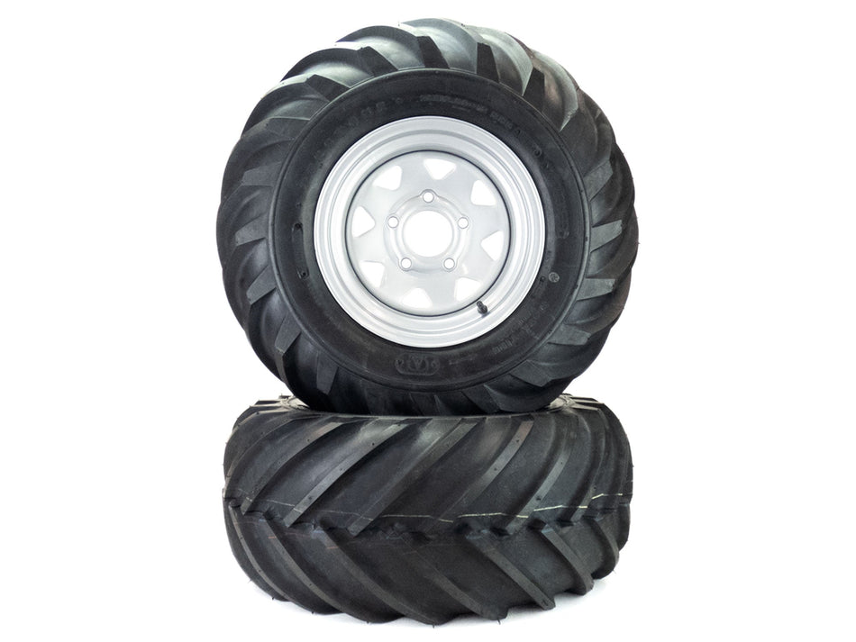 (2) VBar Tire Assemblies 26x12.00-12 Fits Hustler Super 88 Replaces 607647
