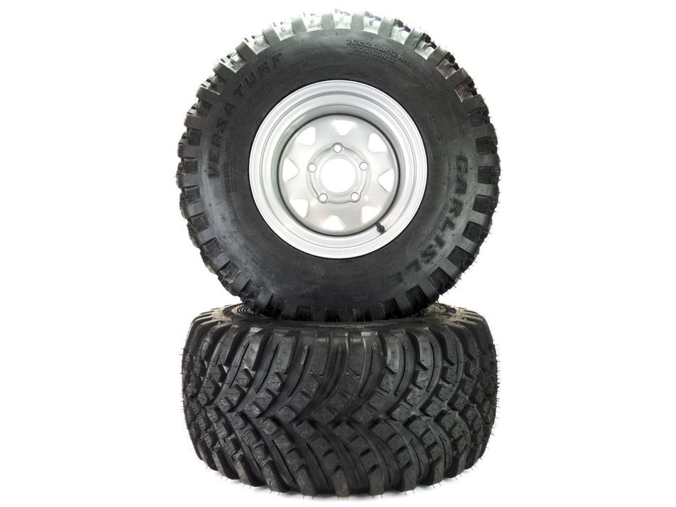 (2) Versa Turf Tire Assemblies 26x12.00-12 Fits Hustler Super 104 603928